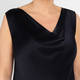 Marina Rinaldi Silk Acetate Drape Vest Navy 