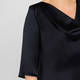 Marina Rinaldi Silk Acetate Drape Vest Navy 