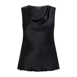 Marina Rinaldi Silk Acetate Cowl Neck Top Optional Sleeves - Plus Size Collection