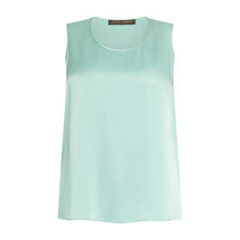 Marina Rinaldi Satin Vest With Optional Sleeves Mint Green  - Plus Size Collection