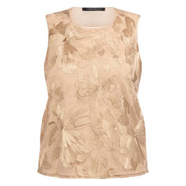 Marina Rinaldi Brocade Top Gold  - Plus Size Collection