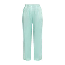 Marina Rinaldi Satin Pull-On Palazzo Trousers Mint - Plus Size Collection