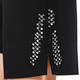 MARINA RINALDI ANKLE GRAZER TROUSER WITH CRYSTAL DETAIL BLACK