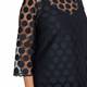 MARINA RINALDI NAVY EMBROIDERED TULLE POLKA DOT TOP