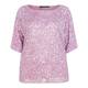 MARINA RINALDI SEQUIN EMBELLISHED TUNIC WISTERIA