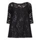 Marina Rinaldi black sequinned lace Tunic