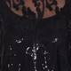 Marina Rinaldi black sequinned lace Tunic