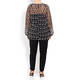 MARINA RINALDI BLACK AND WHITE LACE TOP