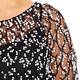 MARINA RINALDI BLACK AND WHITE LACE TOP