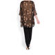 MARINA RINALDI VOILE TUNIC WITH BRONZE LAME LEAF