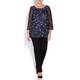 MARINA RINALDI LACE TUNIC WITH FLORAL APPLIQUES 