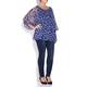 Marina Rinaldi silk chiffon Tunic with bell sleeves