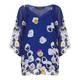 Marina Rinaldi silk chiffon floral print Tunic