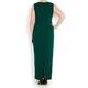MARINA RINALDI green embellished gown and optional sleeves