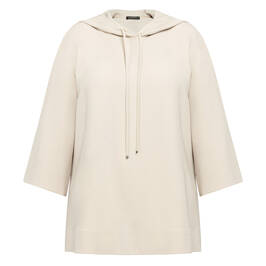 Marina Rinaldi Triacetate Cady Hoodie Beige - Plus Size Collection