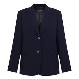 Marina Rinaldi Triacetate Cady Jacket Navy  - Plus Size Collection