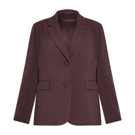 Marina Rinaldi Compact Stretch Crepe Blazer Aubergine - Plus Size Collection