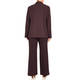 Marina Rinaldi Compact Stretch Crepe Blazer Aubergine