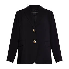 Marina Rinaldi Single Breasted Blazer Black  - Plus Size Collection
