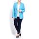 Marina Rinaldi turquoise silk and linen blazer