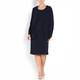 Marina Rinaldi navy sheath DRESS optional sleeves