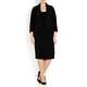 MARINA RINALDI BLACK JACKET WITH REMOVABLE EMBELLISHED COLLAR