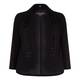 MARINA RINALDI BLACK JACKET WITH REMOVABLE EMBELLISHED COLLAR