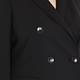 MARINA RINALDI BLACK DOUBLE BREAST WOOL BLAZER