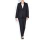 MARINA RINALDI BLACK MELANGE CLASSIC SINGLE BREAST BLAZER