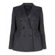 MARINA RINALDI WOOL AND SILK DOUBLE BREASTED BLAZER NAVY