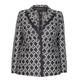 MARINA RINALDI MONOCHROME SATIN JACQUARD BLAZER