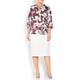 Marina Rinaldi botanical print cotton blend JACKET