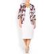 Marina Rinaldi botanical print cotton blend JACKET