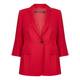 Marina Rinaldi red classic linen blazer