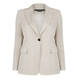 MARINA RINALDI ECRU LINED LINEN BLAZER 