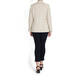 MARINA RINALDI ECRU LINED LINEN BLAZER 