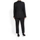 MARINA RINALDI BLACK LINED LINEN BLAZER 