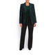 MARINA RINALDI WOOL BLEND STRETCH TROUSERS DARK GREEN