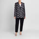 Marina Rinaldi Silk Floral Jacket Black 