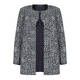 MARINA RINALDI NAVY AND WHITE LONGLINE JACKET