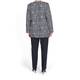 MARINA RINALDI NAVY AND WHITE LONGLINE JACKET