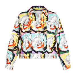 Marina Rinaldi Cotton Drill Jacket Multi Colour - Plus Size Collection