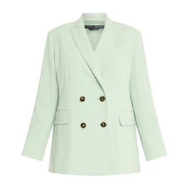 MARINA RINALDI  DOUBLE BREASTED TRIACETATE JACKET MINT GREEN - Plus Size Collection