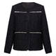Marina Rinaldi Embellished Yarn-Dyed Jacket Black 