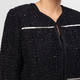 Marina Rinaldi Embellished Yarn-Dyed Jacket Black 
