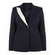 MARINA RINALDI NAVY BLAZER CONTRASTING REVERE