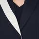 MARINA RINALDI NAVY BLAZER CONTRASTING REVERE