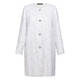 Marina Rinaldi Yarn-Dyed Collarless Duster Coat White