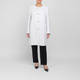Marina Rinaldi Yarn-Dyed Collarless Duster Coat White