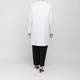 Marina Rinaldi Yarn-Dyed Collarless Duster Coat White